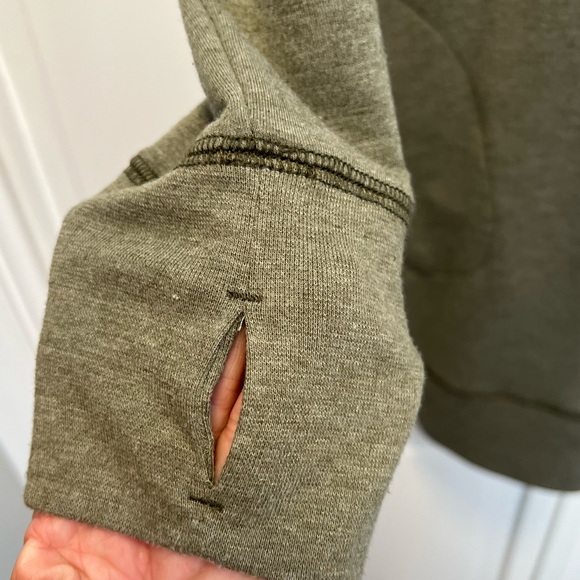 ZEROXPOSUR Cowl-Neck Sweatshirt Dress Size Women’s Large Color Green - Picture 4 of 9